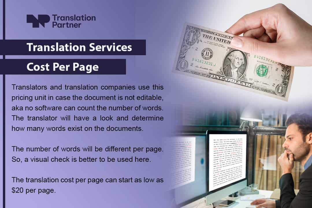 translation services cost per page
